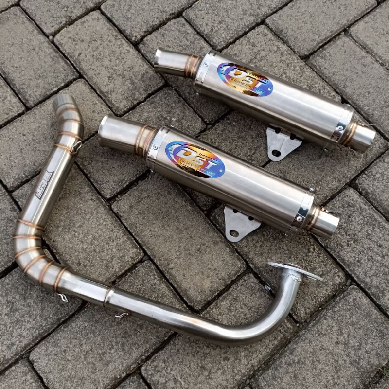 knalpot Dst original tipe titan seires inlet 38/45/50mm aerox nmax pcx lexi vario mio beat genio sco