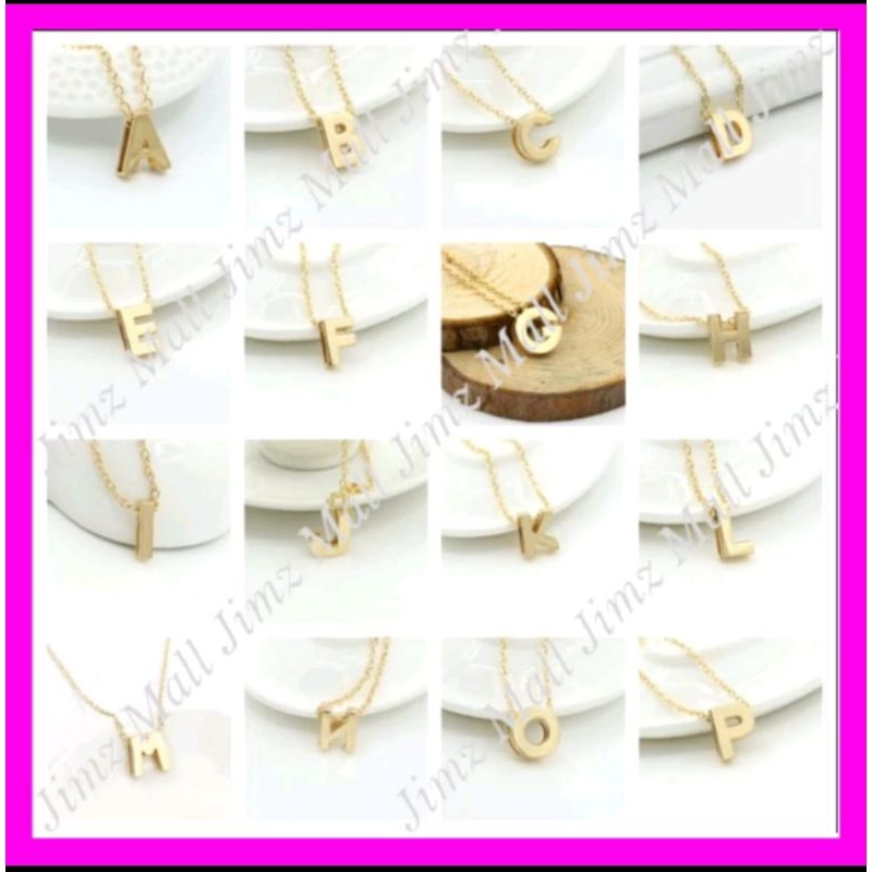 Temukan COD - Kalung huruf nagita titanium / kalung Nagita huruf titanium A sampai Z / kalung nama i