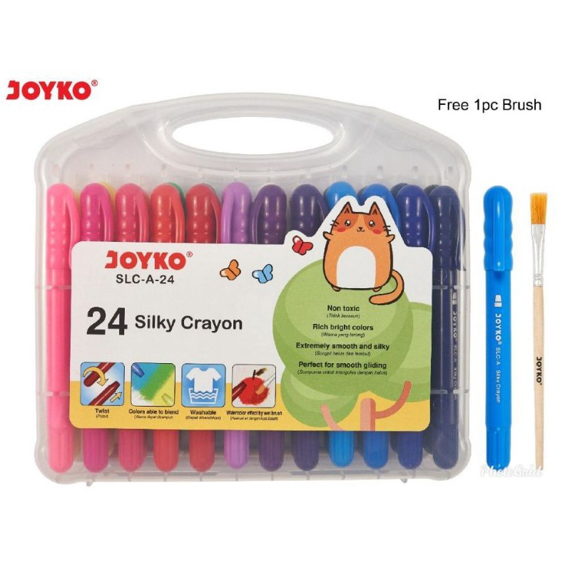 

TERBARU Silky Crayon 24 warna Joyko Krayon Halus