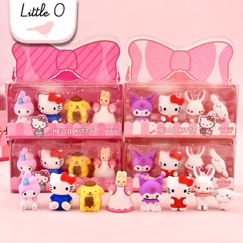 

PRODUK TERBARU Penghapus Sanrio Family Box Special Edition 3D 1Box Isi 4 Karakter