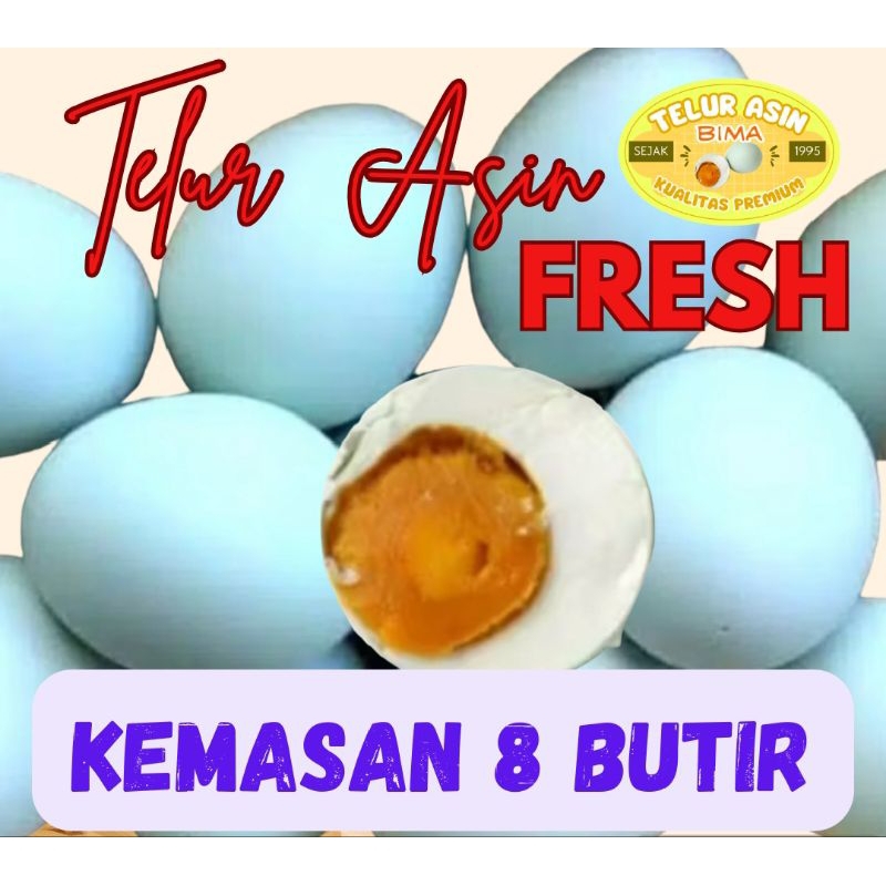 

[BM] Telur Asin Fresh /kemasan 8 butir/ Siap Saji / Great B ( sedang )
