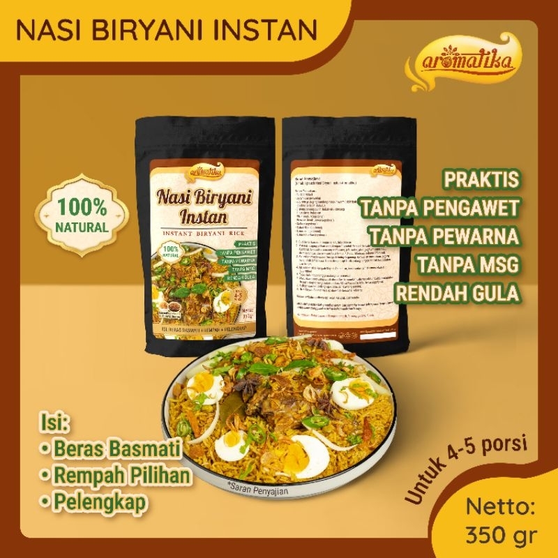 

[BUMBU TERKOMPLIT] Aromatika Nasi Biryani / Briyani Instan / Dengan beras basmati india asli / Kebuli Briyani Biryani Kabsah Mandhi Mandi Bukhory Bukhori Bukori dengan Minyak Samin