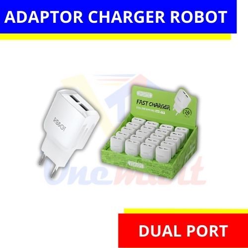 Kepala Charger Robot Dual Port RT-K6 Quick Charging / Adaptor Charger Robot