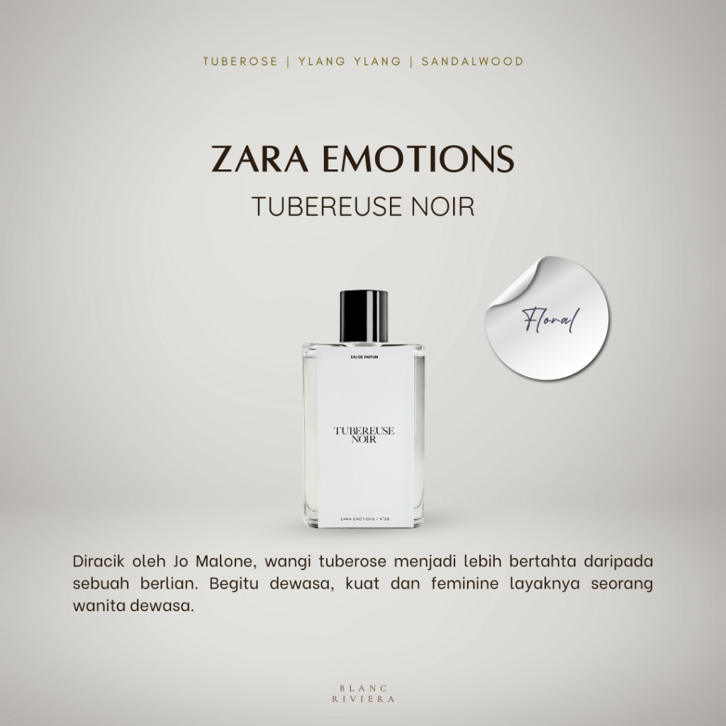 DECANT ZARA Emotions Tubereuse Noir