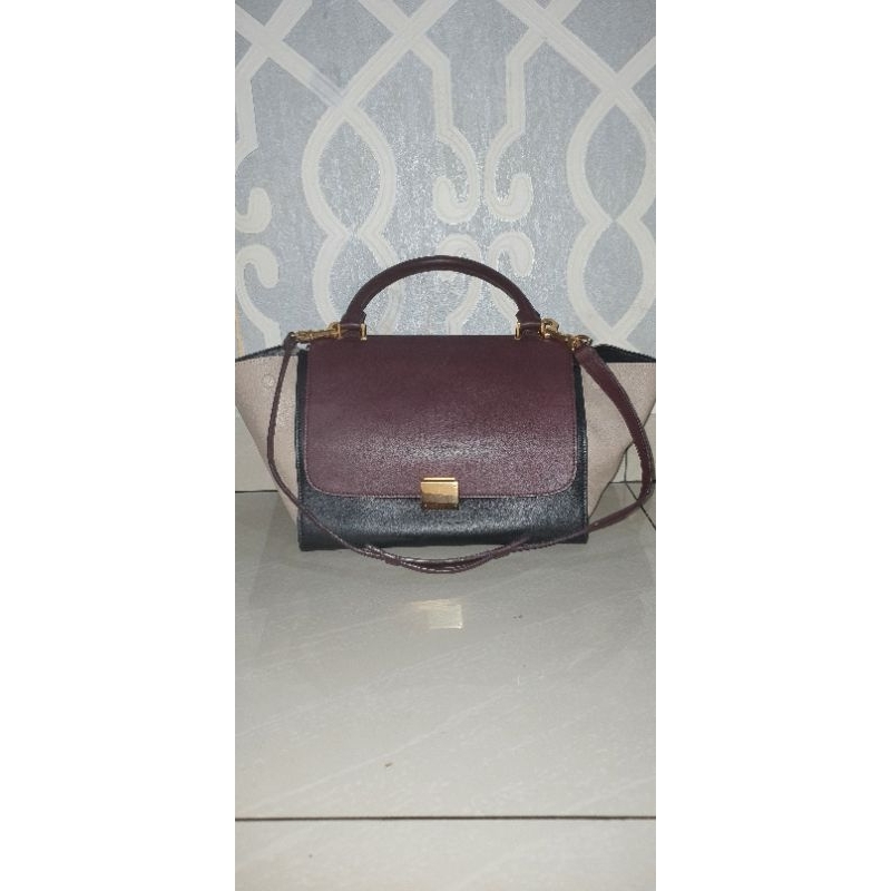 Sling Bag/ Handbag Celine Trapeze 3Tone