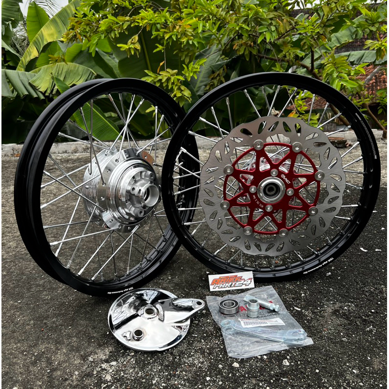 paket velg jari jari pelek Tdr takasago tk racing rossi scarket tromol king bubut cnc depan jupiter 