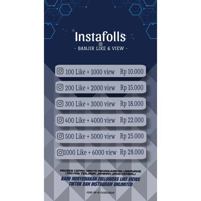 LIKE VIEWS INSTAGRAM PERMANEN MURAH TERLARIS