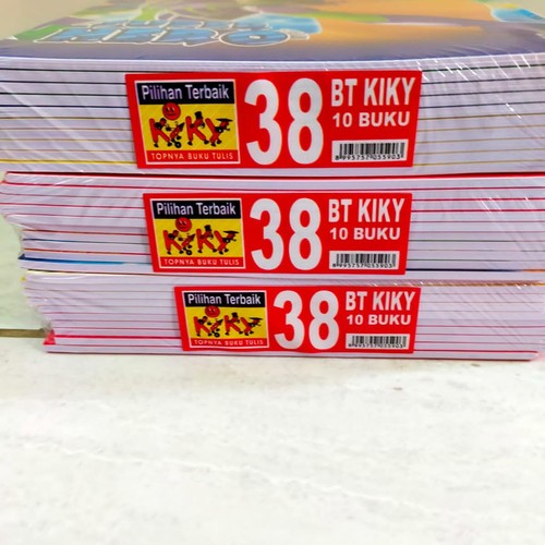 

1 Pack / 10 Pcs Buku Tulis KIKY Isi 38 Lembar / Buku Sekolah Kiky / Buku Tulis Biasa Kwarto