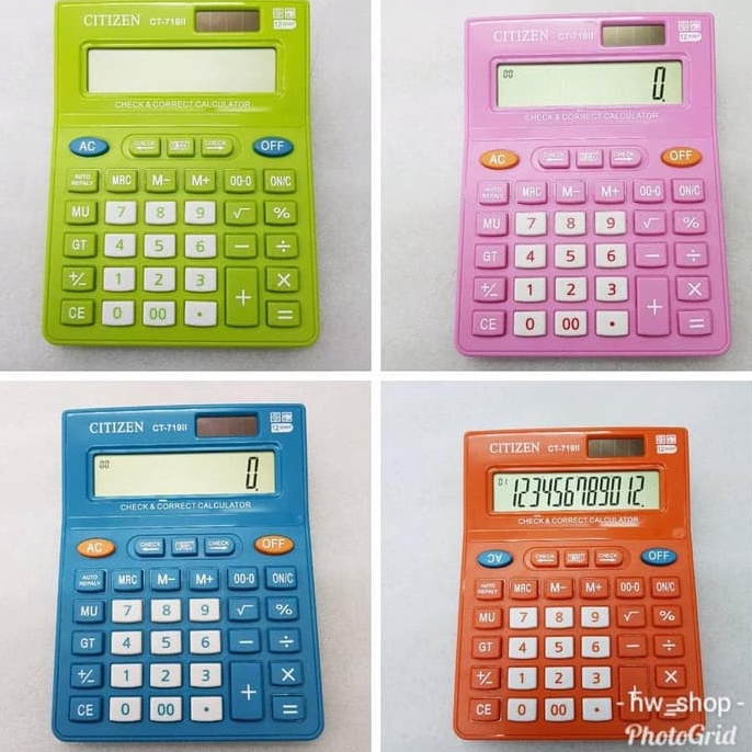 

Kalkulator Citizen Ct 719 Kalkulator 12 Digit Warnanya Unik e W7P6