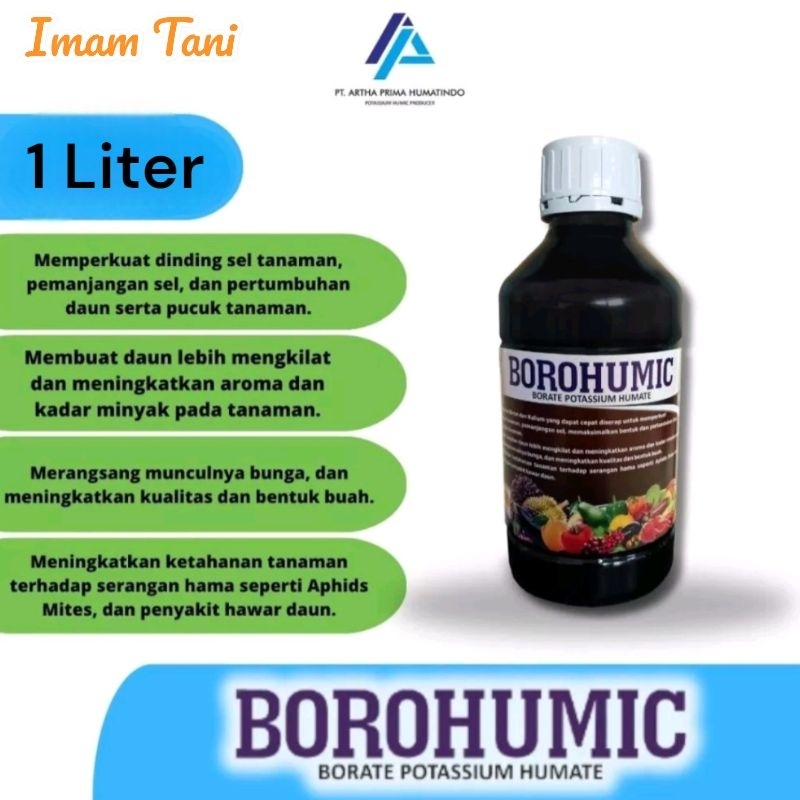 Borohumic - Borate Potassium Humate - Boron dan kalium - Kemasan 1 Liter