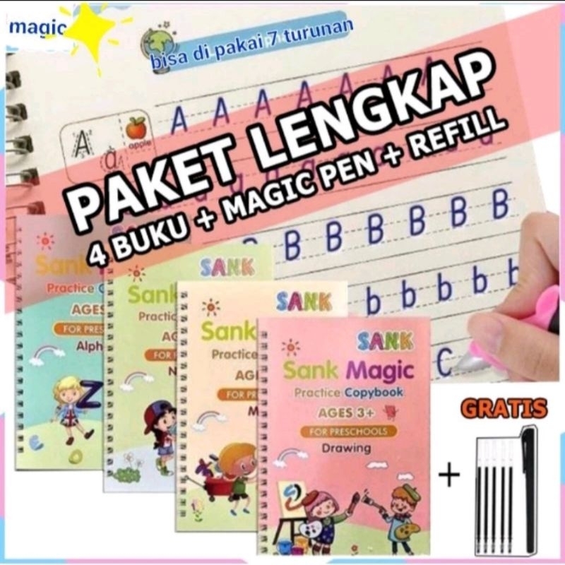 

Buku Sank Magic Book 1 Set isi 4 Buku + Pulpen