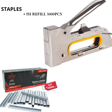 

Staples Tembak R23 Paket Isi 5pcs 6mm 8mm Gun Tacker Stapler Staples Perekat Powerfull FREED o Y1S3