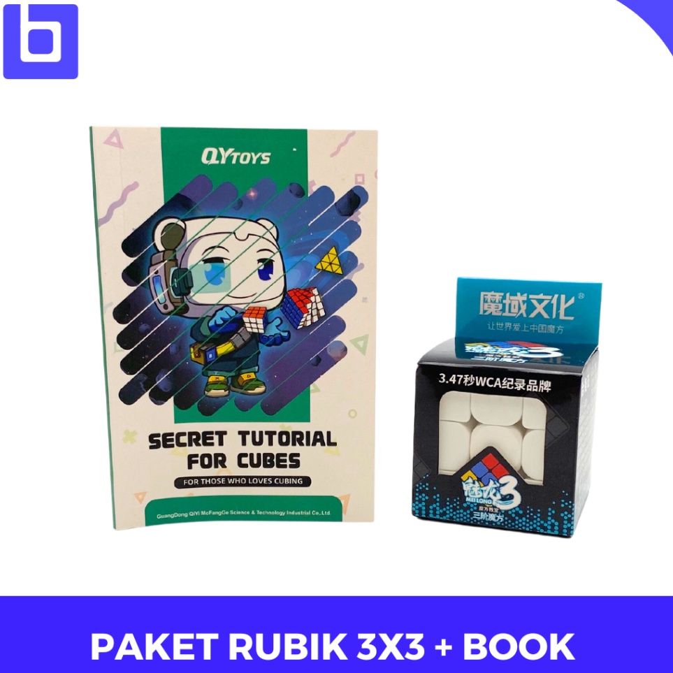 KODE Q45Y Paket Rubik 3x3 cube Original  Buku Tutorial Rumus Rubik  BASIC ST  BASIC ST