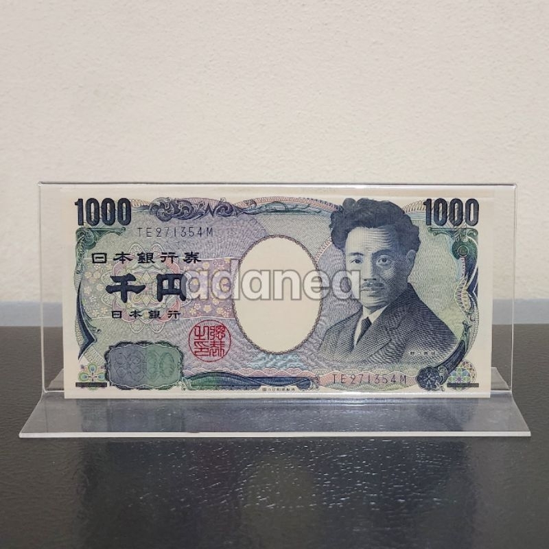 Pajangan Hiasan Akrilik Display Uang Jepang 1000 Yen