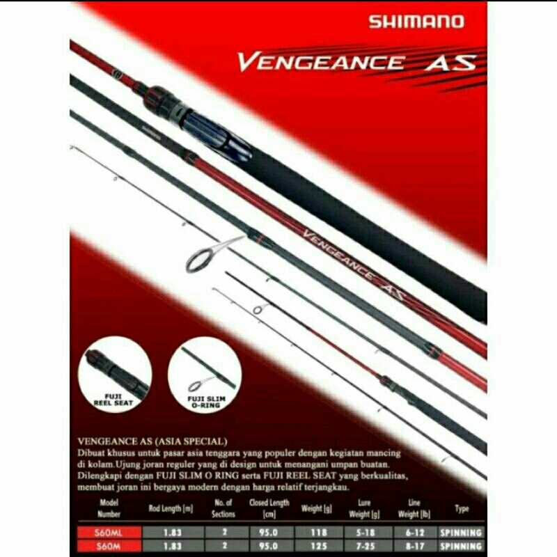 Joran Shimano Vengeance as 180 cm