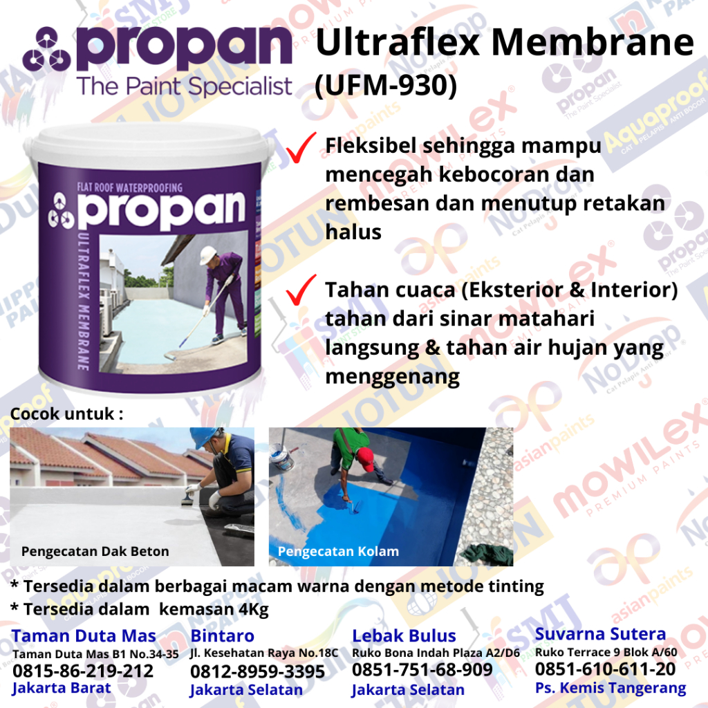 CAT PELAPIS ANTI BOCOR & KOLAM PROPAN ULTRAFLEX MEMBRANE TINTING 4KG