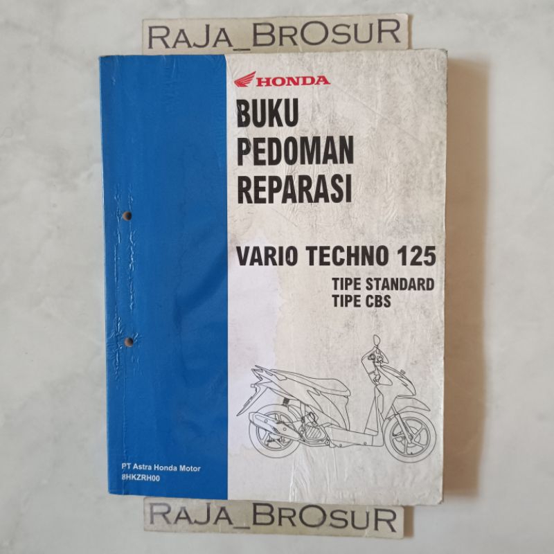 Buku pedoman reparasi/Manual book Honda Vario Techno 125 Helm In PGM FI Injeksi KZR 2012-2015 ORI Or