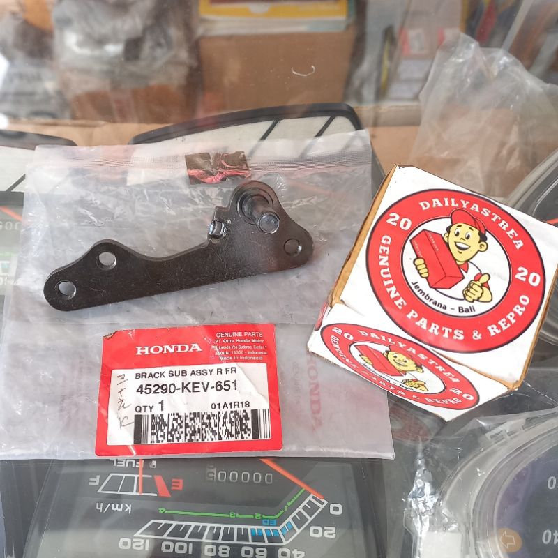 BRACKET BREKET DUDUKAN KALIPER KEPALA BABI HONDA SUPRA FIT XX X 100 125 ORIGINAL ORI 45290-KEV-651