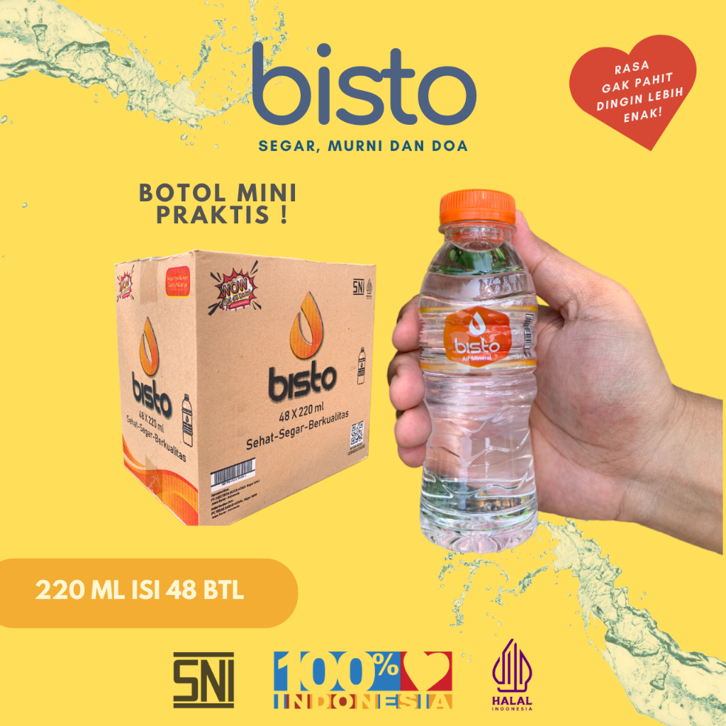 

Bisto Air Minum Mineral 220ml 48 Botol