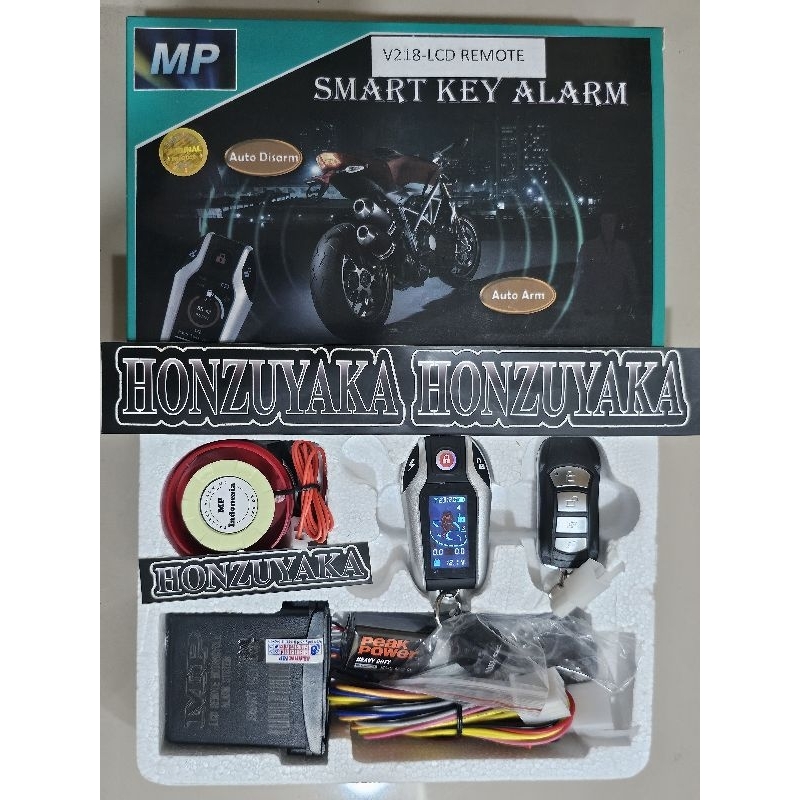 alarm motor MP smartkey remot LCD tampilan lebih bagus