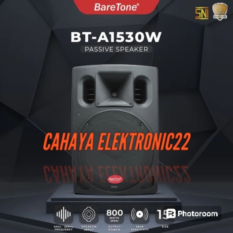 SPEAKER PASIF BARETONE 15 INCH BT-A1530W ORIGINAL Garansi Resmi 1Tahun