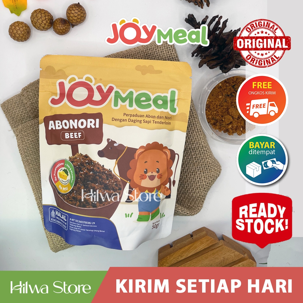 

JOYMEAL ABONORI BEEF ORIGINAL 50GR ABON DAN NORI DENGAN DAGING SAPI TENDERLOIN