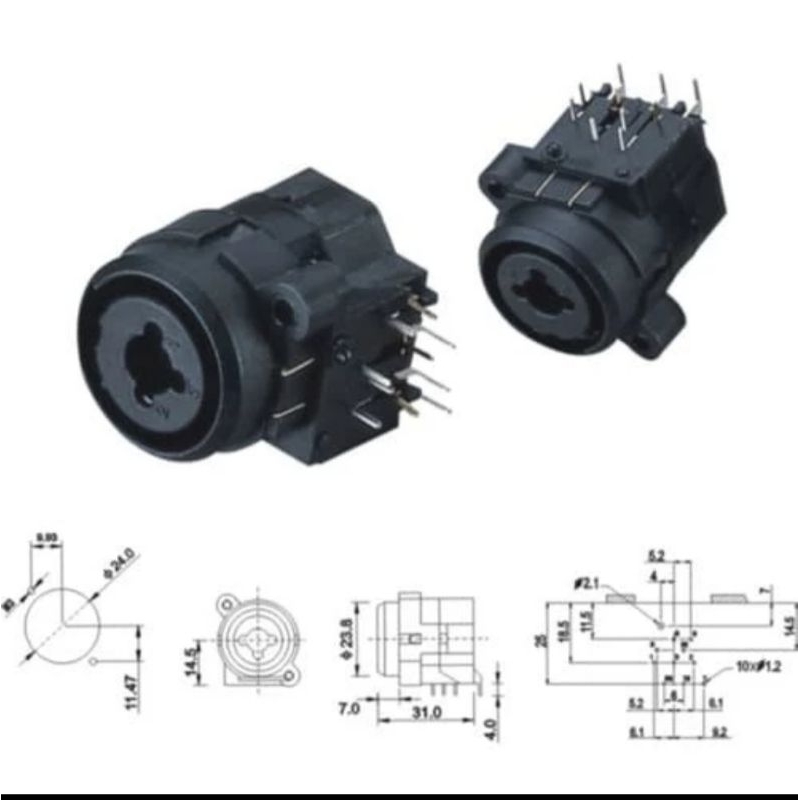 SOKET CANON MULTI AKAI XLR MDL 1 POLOSDESKRIPSI SOKET CANON MULTI AKAI + XLR( MDL 1 ) POLOs Soket Ca