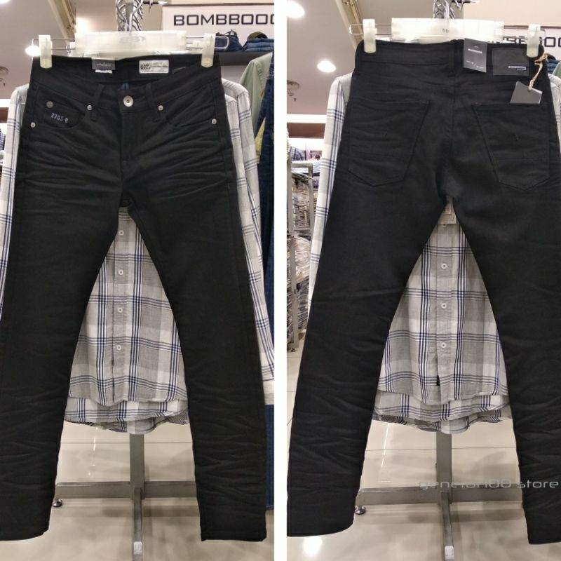 SKINNY | Bombboogie Hitam Polos Original Bombboogie Celana Jeans Pria Hitam Polos