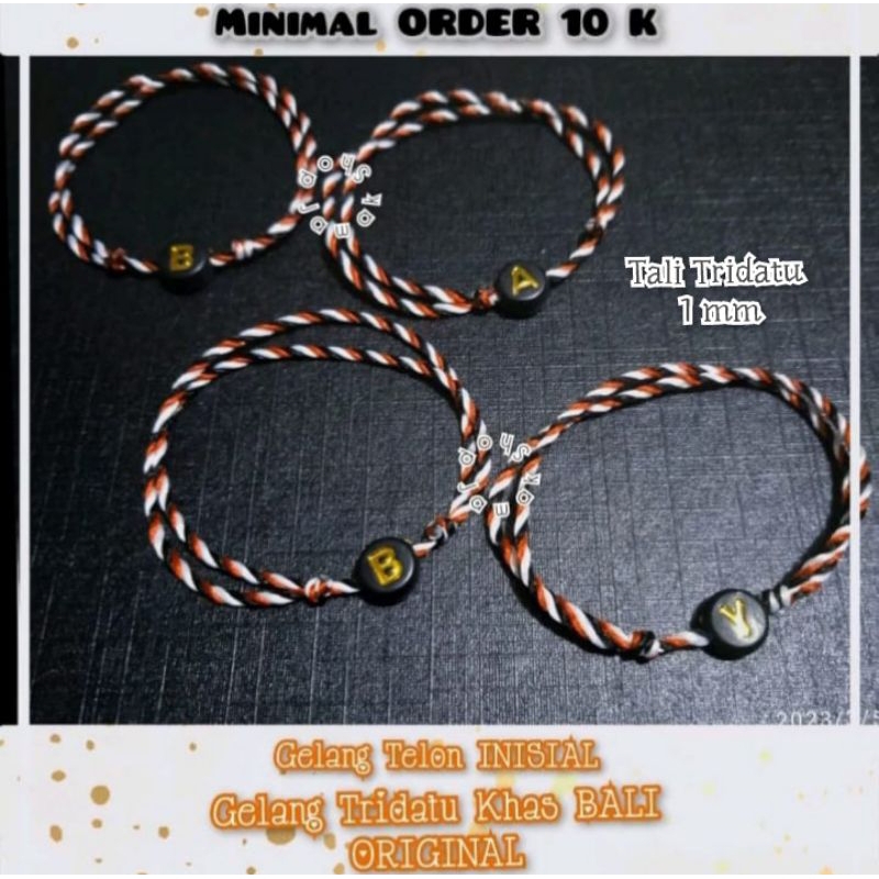 GELANG TELON INISIAL HURUF BAYI/ANAK TALI TRIDATU
