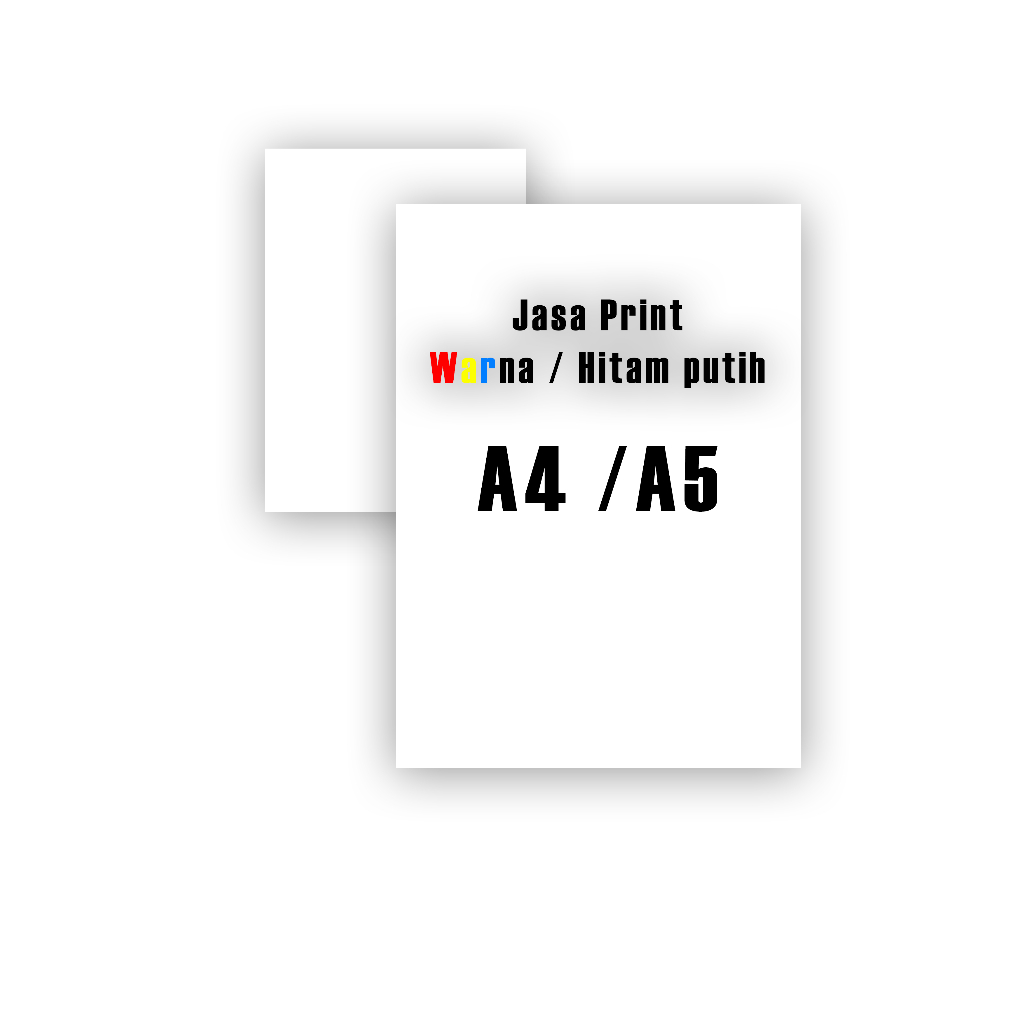 

Jasa Print / Cetak Warna dan Hitam Putih Kertas 80 Gsm (Tinta Original)