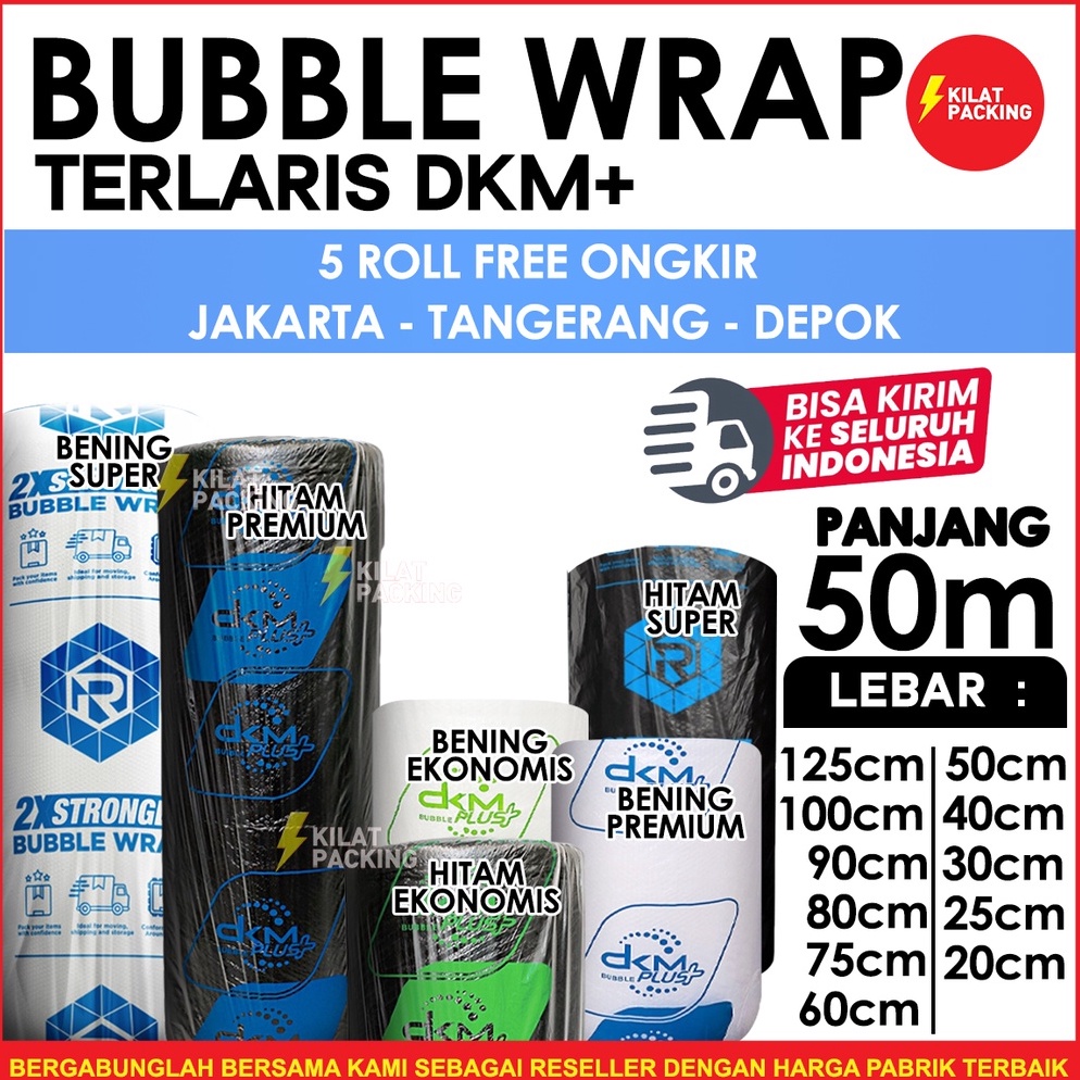 

Murah Banget Bubble Wrap DKM Plus Premium Quality Termurah Plastik Bubble Wrap Packing Online Shop Per Roll