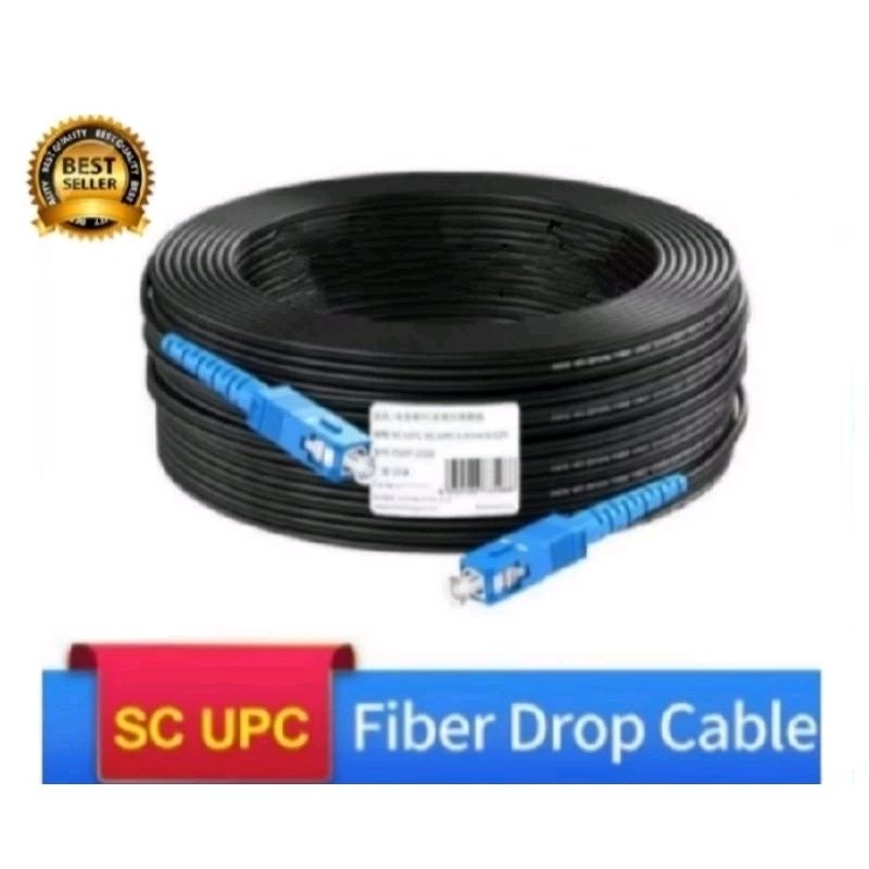 Drop cable fiber optic SC/UPC to SC/UPC single mod simplex outdoor 80 Meter