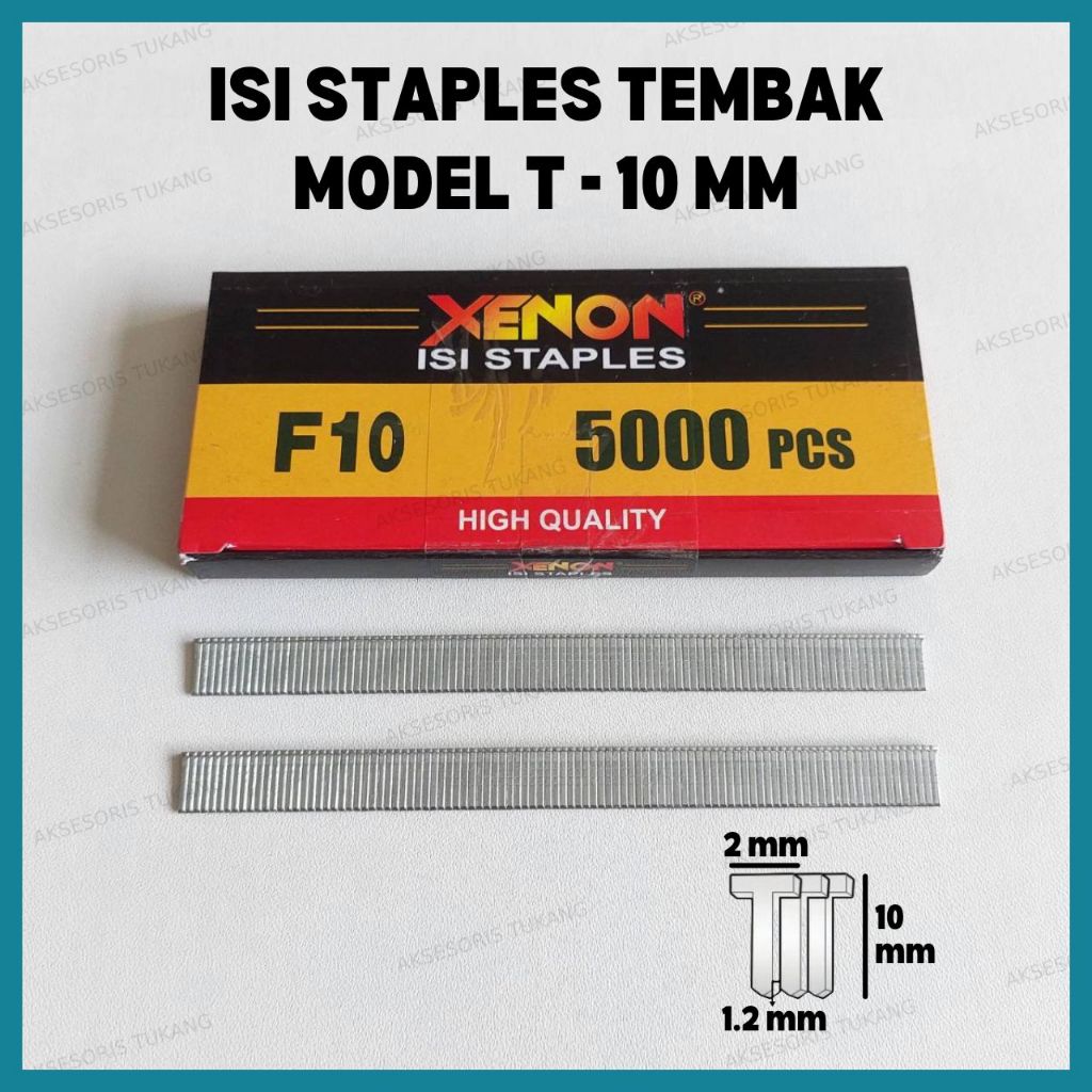 

Isi Staples F10 Mesin Paku Tembak Refill Air Nailer Isi Stapler Gun Staples Tembak Model T Isi 5000 Pcs