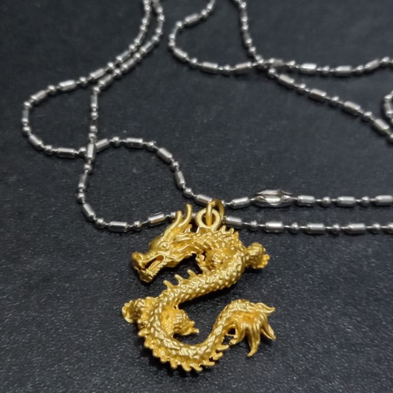 kalung titanium Naga Emas