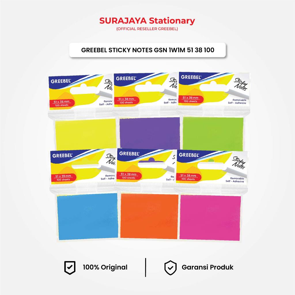 

GREEBEL STICKY NOTES GSN 1W1M 51 38 100