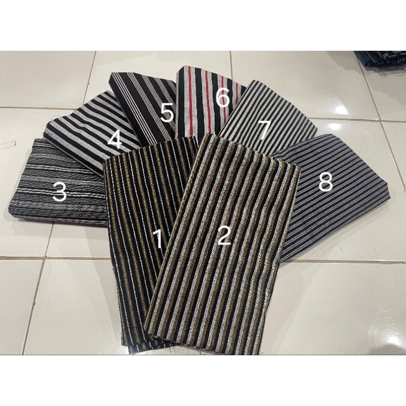 Kain Lurik Garis Prasojo ATBM Nuansa Hitam