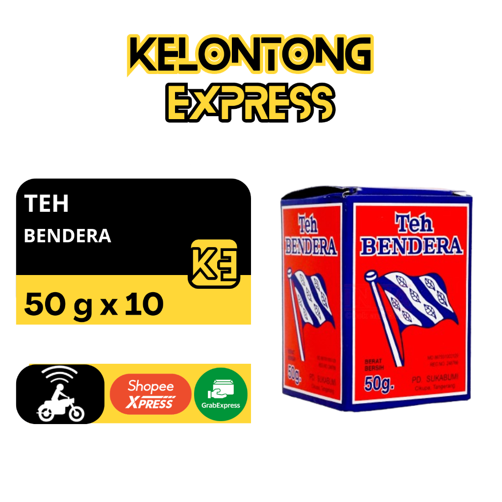 

TEH BENDERA BUBUK 50gr [ 1 PAK ISI 10 KOTAK]