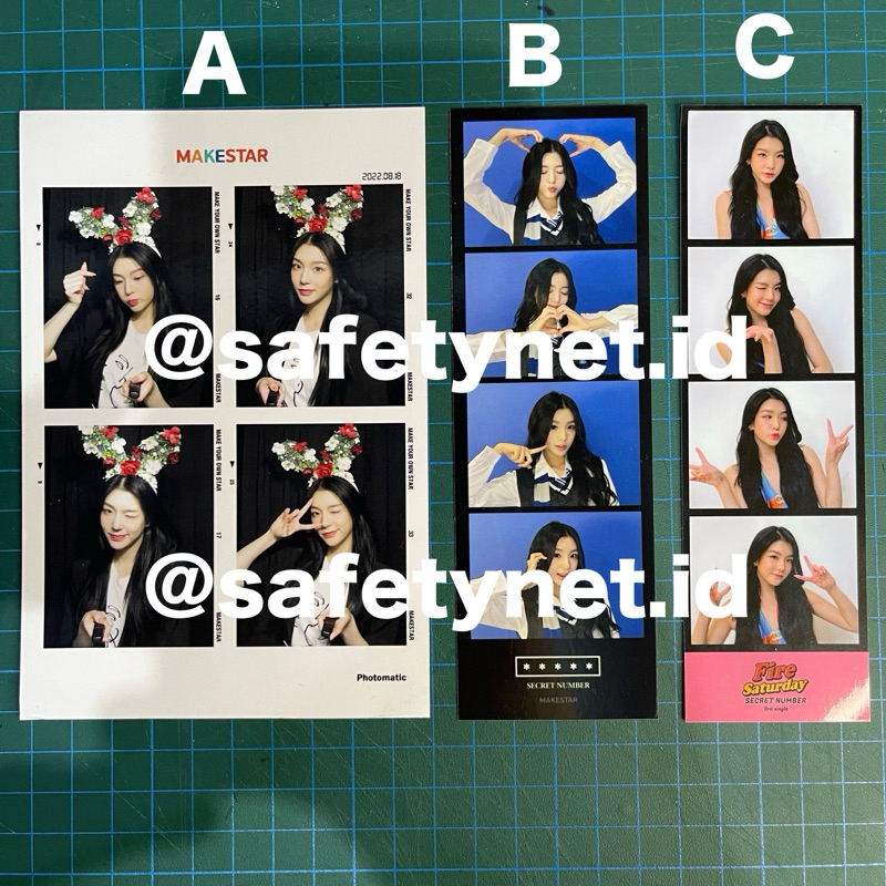 Soodam Secret Number 4Stripes & Photostrip Photocard PC POB
