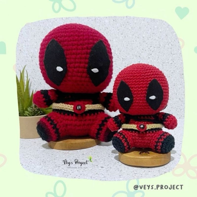 Boneka Rajut Deadpool Marvel - Deadpool Amigurumi