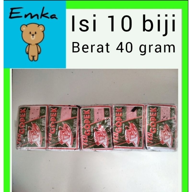 

teh gopek slawi kepyur 40 gr isi 10 biji