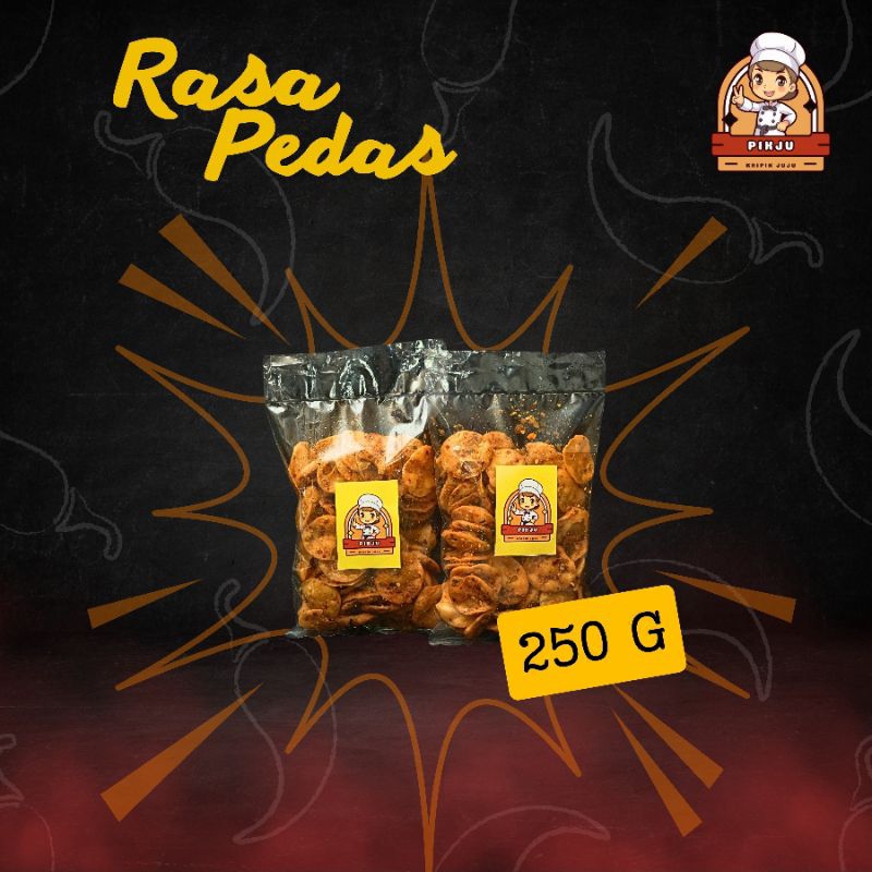 

PIKJU PEDAS 250g. KRIUK DENGAN TABURAN DAUN JERUK GURIH PEDAS DAN CRUNCH
