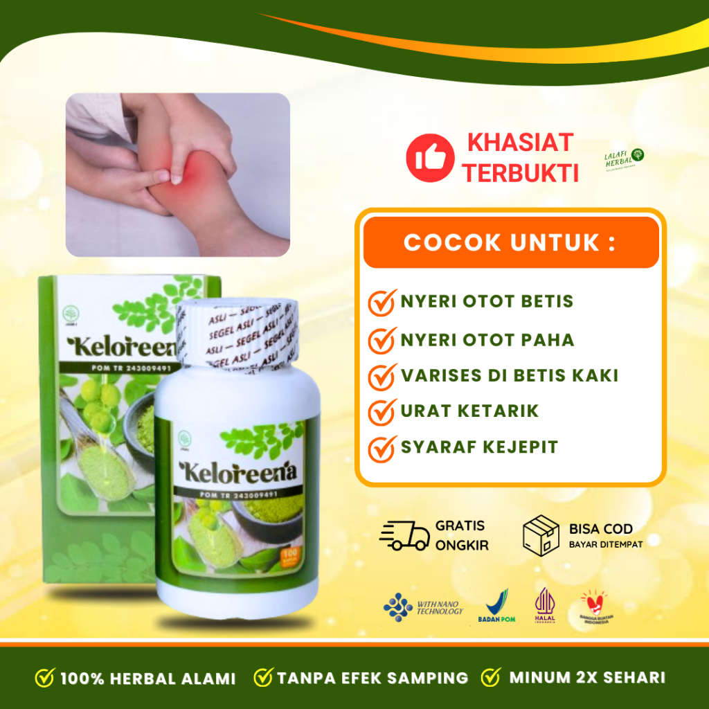 Obat Nyeri Otot Betis dan Paha Varises Urat Ketarik Syaraf Kejepit Keloreena
