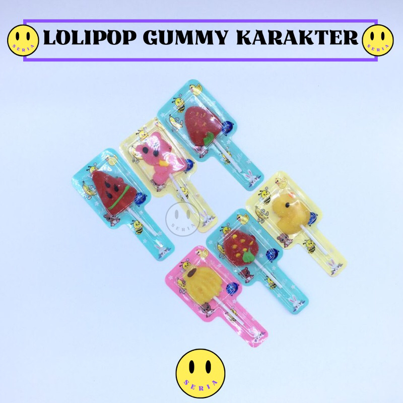 

RB Permen Gummy Lollipop Karakter Isi 30 pcs Grosir Murah