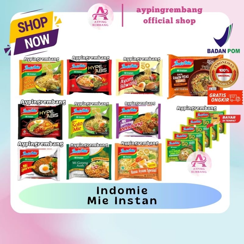 

Indomie All Varian(Minimal Pembelian 6 Pcs)