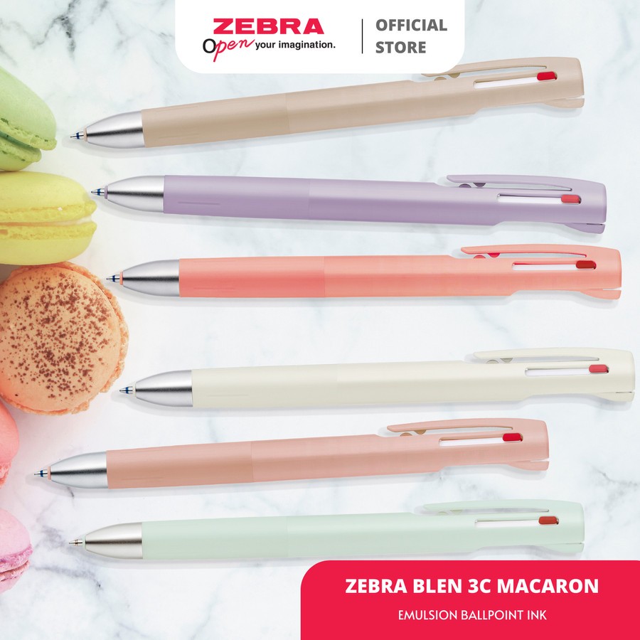 

Asaba Stationery- Zebra Pen/Pulpen/Bulpen Blen Macaroon 0.5 mm Series Pastel