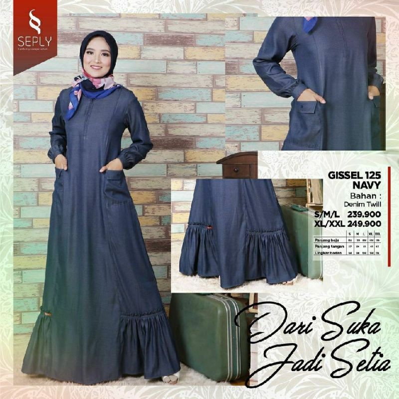 SEPLY GAMIS WANITA DRESS DAILY GISSEL 113, GISSEL 118, GISSEL 119, GISSEL 120, GISSEL 125, GISSEL 12