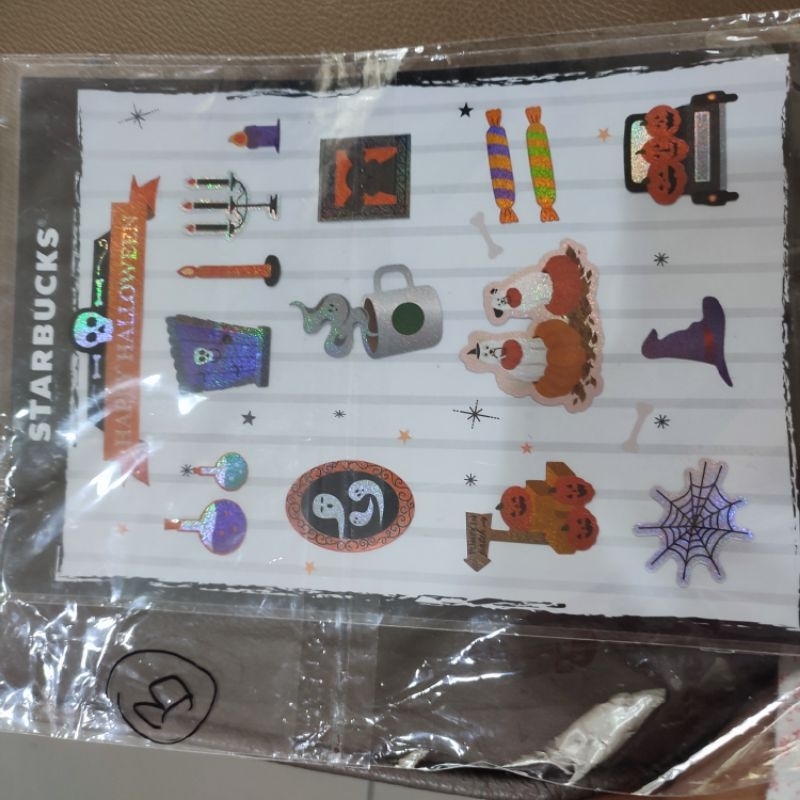 

Set stickers halloween starbucks korea