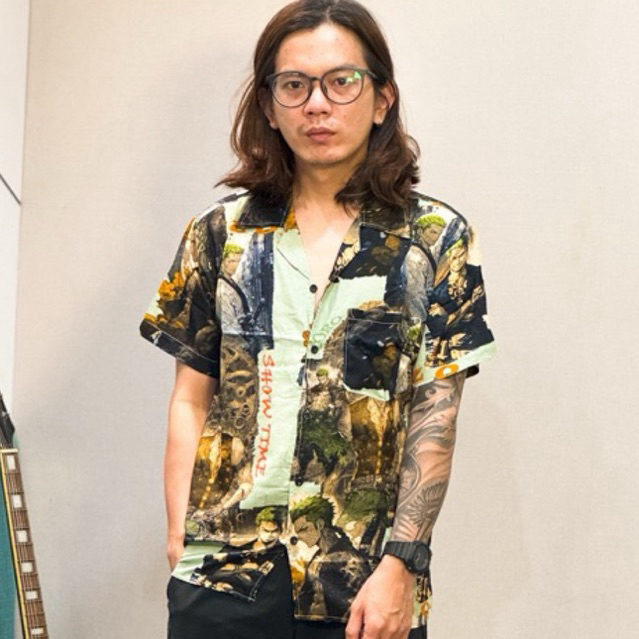 NRKY kemeja full printing pria bahan adem rayon viscose