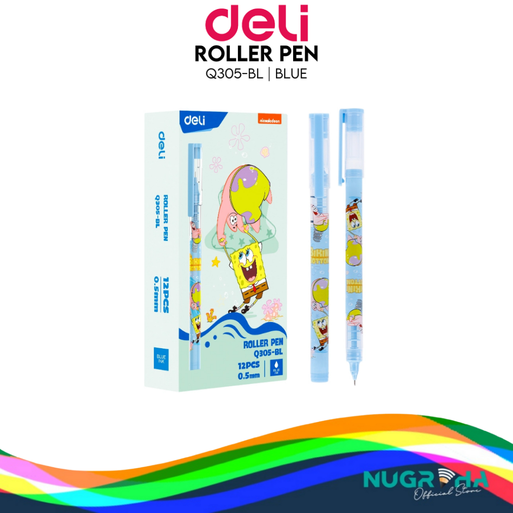 

Deli X Spongebob SquarePants Q305-Blue Roller Pen 0.5mm