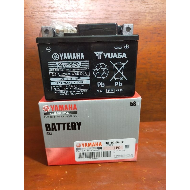 Accu Aki Kering Yuasa YTZ5S Beat,Kahrisma,Vixion,Spin,dll Original YGP